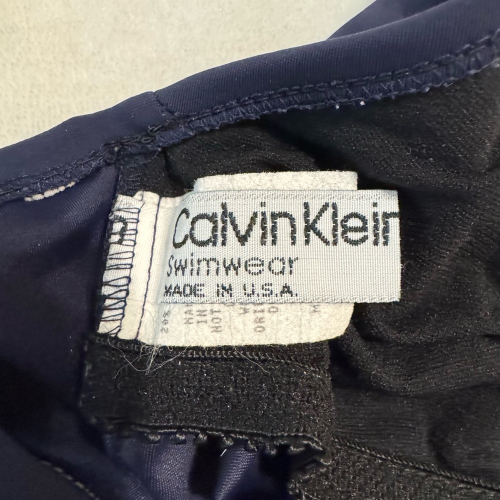 Vintage Calvin Klein Navy One-Piece Swimsuit - Picture 7 of 9